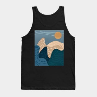 Natural Mountain Landscape Abstract Art Tank Top